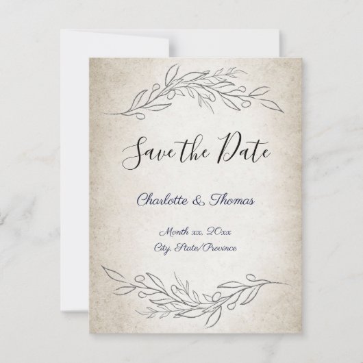 Elegant Wedding Save the Date (Voorkant)