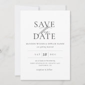 Elegant Wedding Save the Date Classic Kaart (Voorkant)