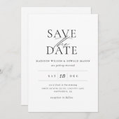Elegant Wedding Save the Date Classic Kaart (Voorkant / Achterkant)