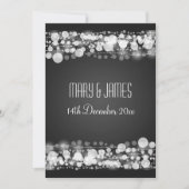 Elegant Wedding Save the Date Dotted Black (Voorkant)