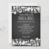 Elegant Wedding Save the Date Dotted Black (Achterkant)