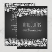 Elegant Wedding Save the Date Dotted Black (Voorkant / Achterkant)