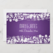 Elegant Wedding Save the Date Dotted Paars (Voorkant)