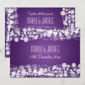 Elegant Wedding Save the Date Dotted Paars (Voorkant / Achterkant)