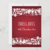 Elegant Wedding Save the Date Dotted Red (Voorkant)