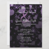 Elegant Wedding Save the Date Glitter Heart Paars Kaart