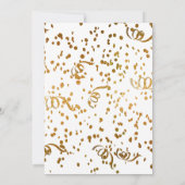 Elegant Wedding Save the Date Gold Confetti Kaart (Achterkant)