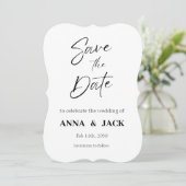 Elegant Wedding Save the Date Invitation Kaart (Staand voorkant)