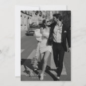 Elegant Wedding Save the Date Invitation Kaart (Achterkant)