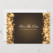 Elegant Wedding Save the Date Lights Gold (Achterkant)