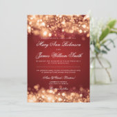 Elegant Wedding Save the Date Lights Gold (Staand voorkant)