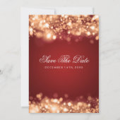 Elegant Wedding Save the Date Lights Gold (Achterkant)