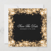 Elegant Wedding Save the Date Lights Gold (Achterkant)