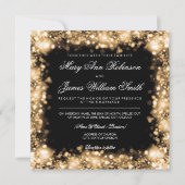 Elegant Wedding Save the Date Lights Gold (Voorkant)