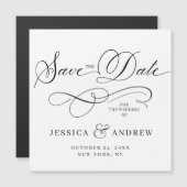 Elegant Wedding Save the Date Magnetic Card (Voorkant / Achterkant)