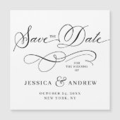 Elegant Wedding Save the Date Magnetic Card (Voorkant)