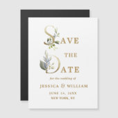 Elegant Wedding Save the Date Magnetic Card (Voorkant / Achterkant)