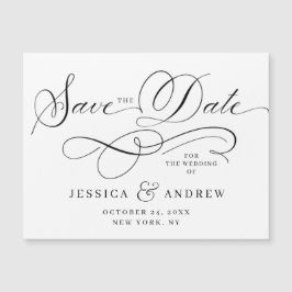 Elegant Wedding Save the Date Magnetic Card