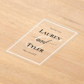 Elegant Wedding Save the Date - Monogram Template Acryl Uitnodigingen (Laagn)