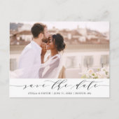 Elegant Wedding Save the Date Photo Aankondigingskaart (Voorkant)