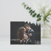 Elegant Wedding Save the Date Photo Briefkaart (Staand voorkant)