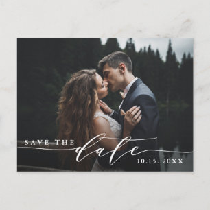 Elegant Wedding Save the Date Photo Briefkaart