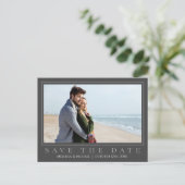 Elegant Wedding Save the Date Photo Briefkaart (Staand voorkant)