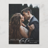 Elegant Wedding Save the Date Photo Briefkaart (Voorkant)