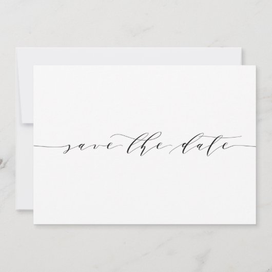 Elegant Wedding Save the Date Photo Card (Achterkant)