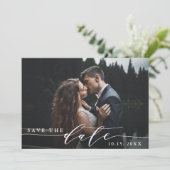 Elegant Wedding Save the Date Photo Card (Staand voorkant)