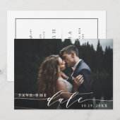 Elegant Wedding Save the Date Photo Card (Voorkant / Achterkant)