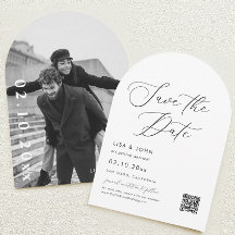 Elegant Wedding Save the Date Photo