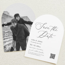 Elegant Wedding Save the Date Photo Kaart