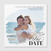 Elegant Wedding Save the Date Photo Magnetic (Voorkant)