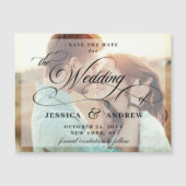 Elegant Wedding Save the Date PHOTO Magnetic Kaart (Voorkant)