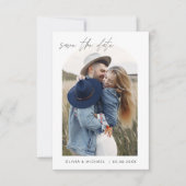 Elegant Wedding Save the Date Photo Minimalist (Voorkant)