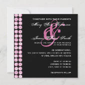 Elegant Wedding Save the Date Pink Diamonds (Achterkant)