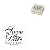 Elegant Wedding Save the Date Rubberstempel (Gestempeld)