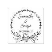 Elegant Wedding Save the Date Rubberstempel (Afrduk)