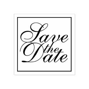 Elegant Wedding Save the Date Rubberstempel