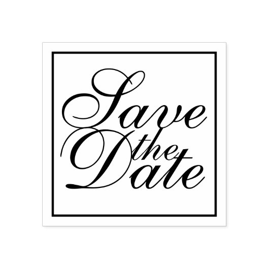 Elegant Wedding Save the Date Rubberstempel (Afrduk)