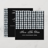 Elegant Wedding Save the Date Silver Diamonds (Voorkant / Achterkant)