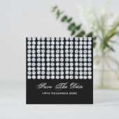 Elegant Wedding Save the Date Silver Diamonds (Staand voorkant)