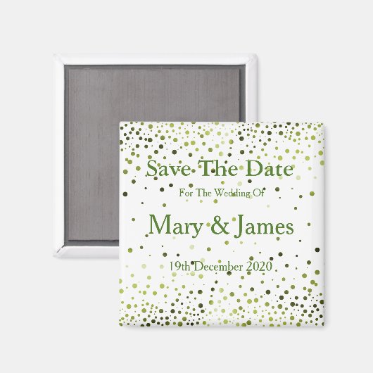 Elegant Wedding Save the Date Sparkle Magneet (Voorkant / Achterkant)