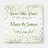 Elegant Wedding Save the Date Sparkle Magneet (Voorkant)