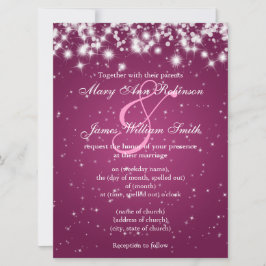 Elegant Wedding Save the Date Winter Sparkle Pink
