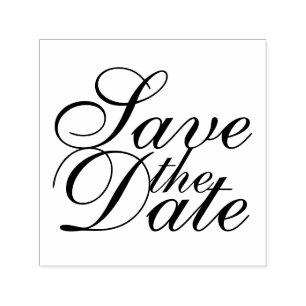 Elegant Wedding Save the Date Zelfinktende Stempel