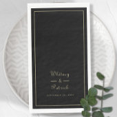 Elegant Wedding Script Minimalist Black Gold Chic Servet