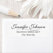Elegant Wedding Script Return Address Envelope Etiket (Insitu)