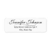 Elegant Wedding Script Return Address Envelope Etiket (Voorkant)